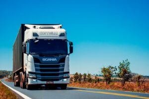 Freight truck on the road