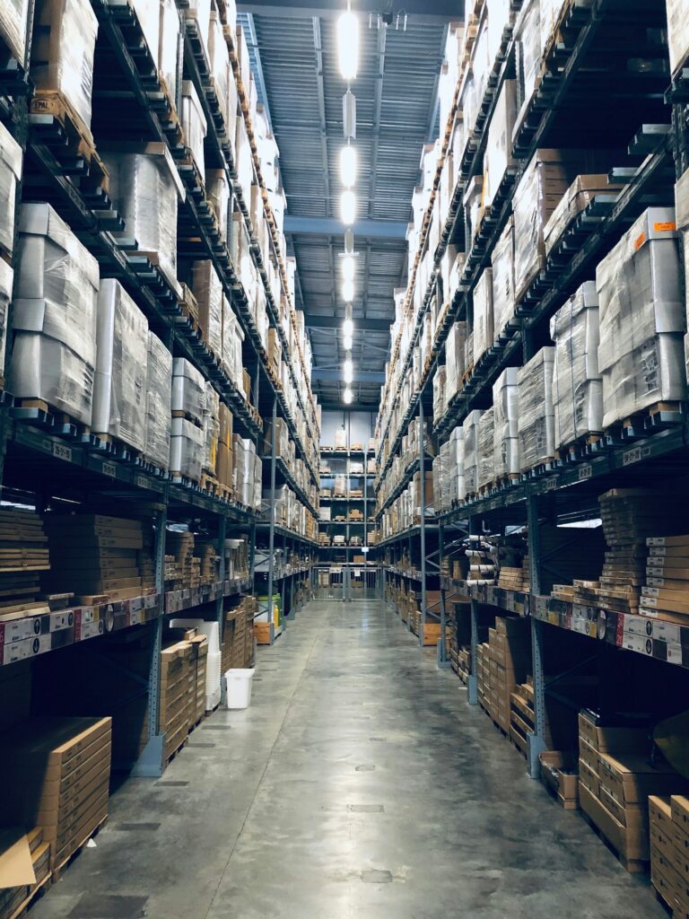 Bonded warehouse storage racks